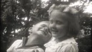 Children Are Not Shy About Kissing Each Other 1950S Vintage Film Home Movie 1396 Stock Footage
