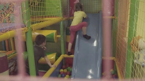 Children are playing on the hill Stock Footage 82175889