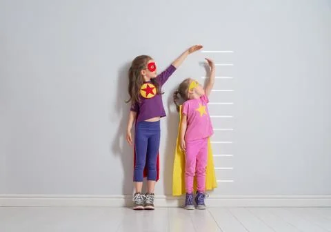 Children are playing superhero Stock Photos