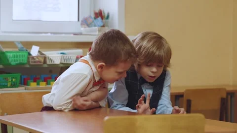 Children are preparing for the matinee Stock Footage 296493119