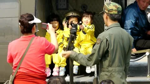 Children in an army helicopter Video stock 8926202