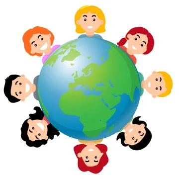 Children around the world - vector illustration Stock Illustration