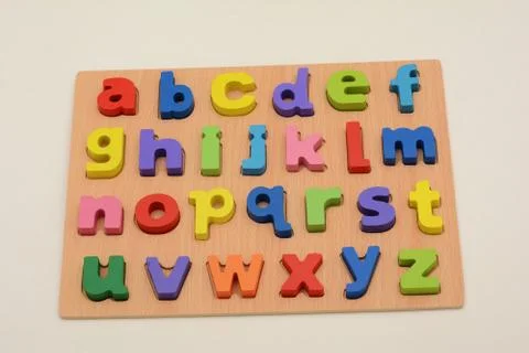 Children Basic Learning blocks of alphabets Stock Photos