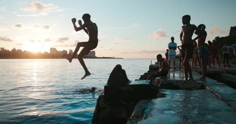 CHILDREN BATHING IN THE SEA Video stock 226844123