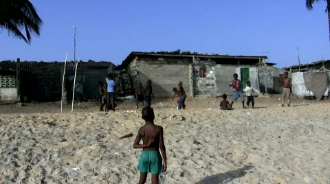 Children in the beach Stock Footage 595164