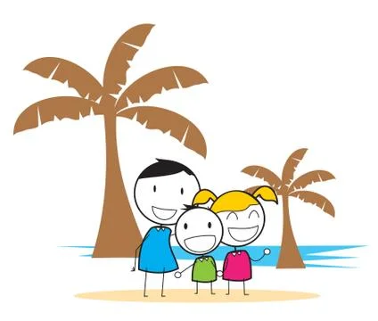 Children beach party Stock Illustration