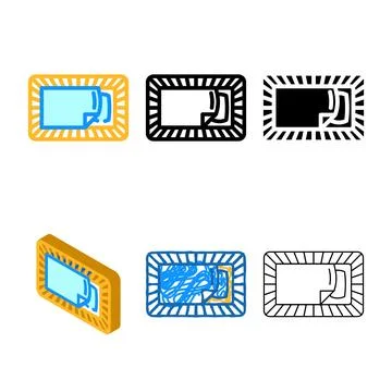 Children bed top stylized view color icon vector Stock Illustration
