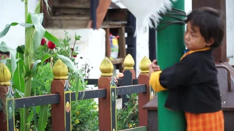 Children of Bhutan Video stock 161582898