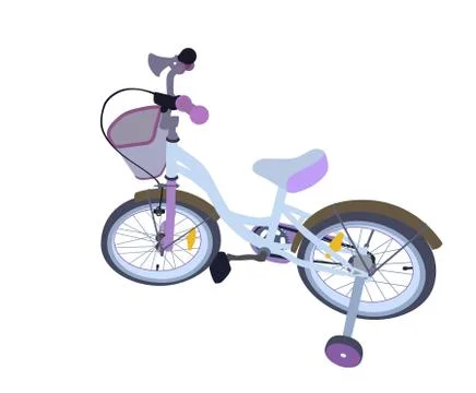 Children Bicycle. Isolated Stock Illustration