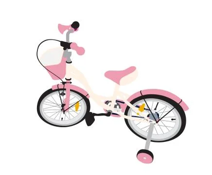 Children Bicycle. Isolated Stock Illustration