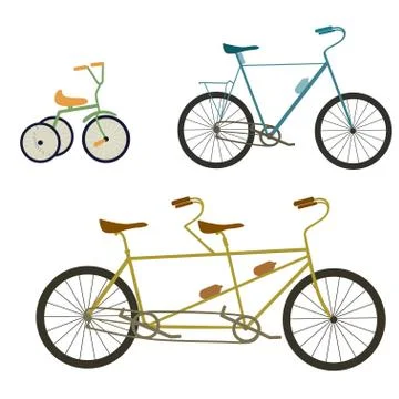 Children bicycle set Stockillustratie