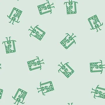 Children book character line vector seamless pattern Stock Illustration