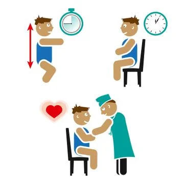 Children cardiovascular test Stock-Illustration