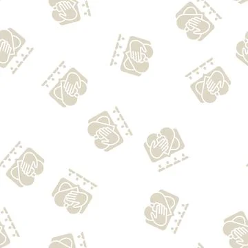 Children care glyph seamless pattern 스톡 일러스트