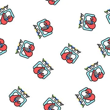 Children care vector seamless pattern イラスト素材