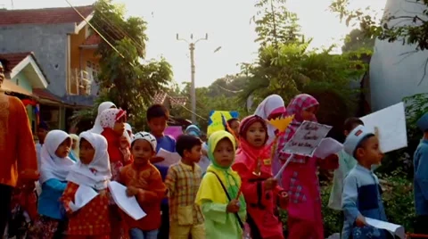 Children Carnival for Ramadan Stock Footage 8418355