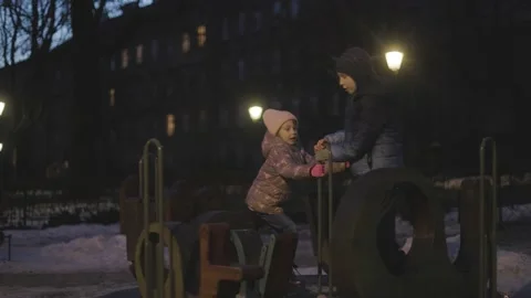 Children on the carousel 動画素材 235481950