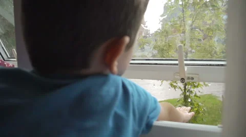 Children Catching Raindrops In A Thunderstorm Stock Footage 60235507