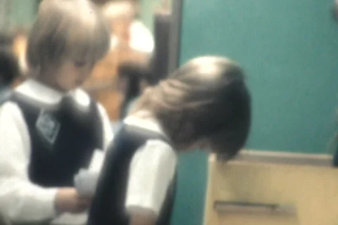 Children at Catholic School Stock Footage 64630176