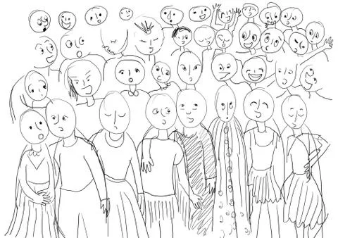 Children chorus Ilustração Stock