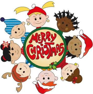 Children of christmas Stock Illustration