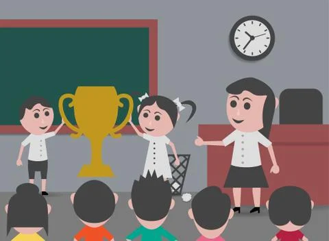 Children class champions イラスト素材