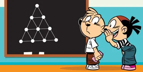 Children in class Stock Illustration