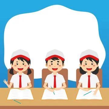 Children Class Reading Writing Back School Concept Stock Illustration