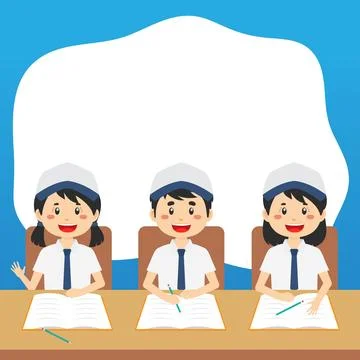 Children Class Reading Writing Back School Concept Stock Illustration
