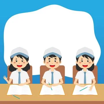 Children Class Reading Writing Back School Concept Stock Illustration