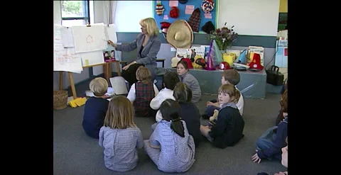 Children In Classroom, Australia (1998) Video stock 310164261