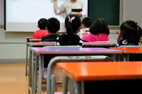 Children in the classroom. Stock Photos