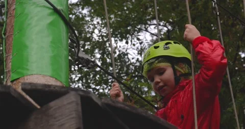 Children climbing in a park Stock-Footage 222914821