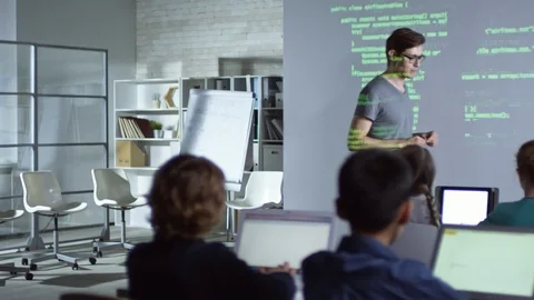 Children in Coding Class Stock Footage 86687904