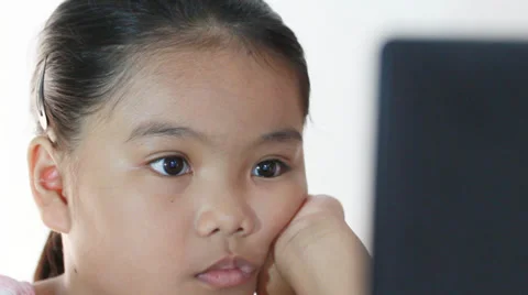 Children with computer Stock Footage 38434058