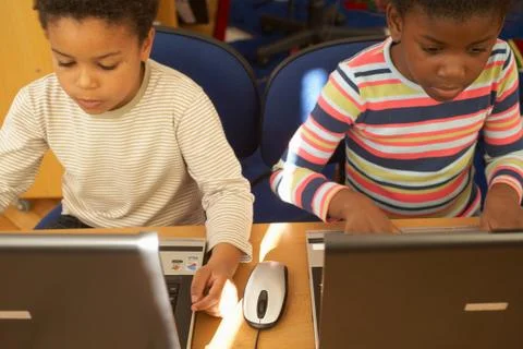 Children on computer Stock Photos