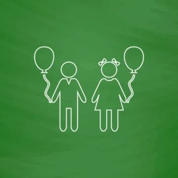 Children computer symbol Stock Illustration