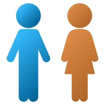 Children Couple Gradient Vector Icon Stock Illustration