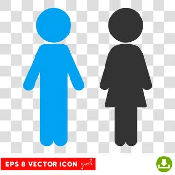 Children Couple Vector Eps Icon Stockillustratie