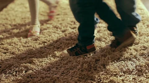 The children crawling around a carpet, rough-and-tumble Stock-Footage 47133911