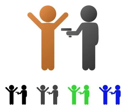 Children Crime Flat Gradient Icon Stockillustratie