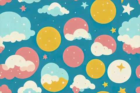 Children cute weather seamless pattern. Beautiful decoration. Weather design  Stockillustratie