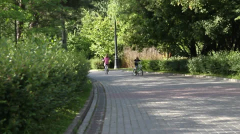 Children cycling Stock Footage 25006401