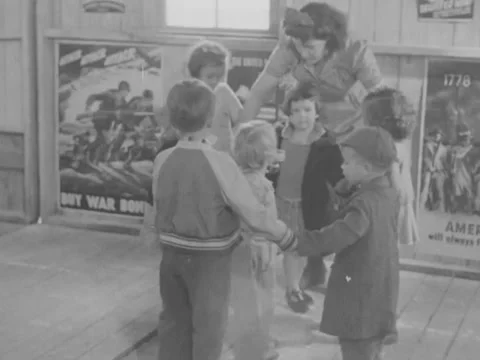 Children dancing with teachers Stock Footage 231333960