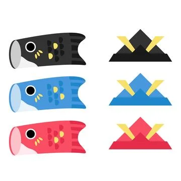 Children day carp hat Stock Illustration