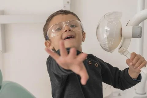 Children dentist controls. Stock Photos