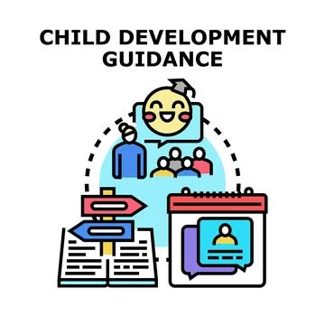 Children development guidance and education support concept Illustrazione stock