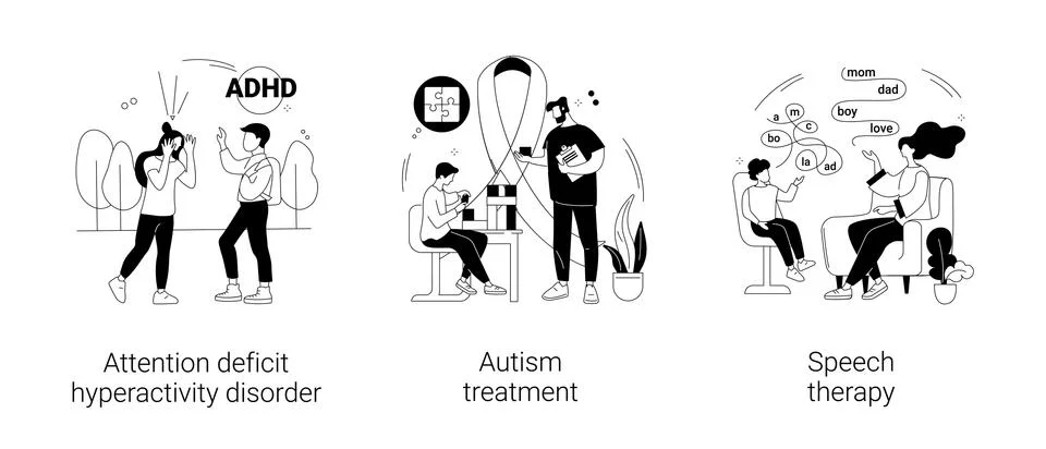 Children development issues abstract concept vector illustrations. Stock Illustration