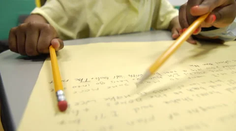 Children doing schoolwork Stock Footage 41066380