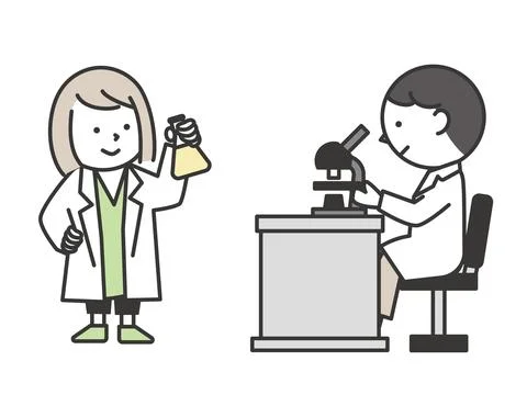 Children Doing a Science Experiment. Cute and Simple STEM Education Stock Illustration